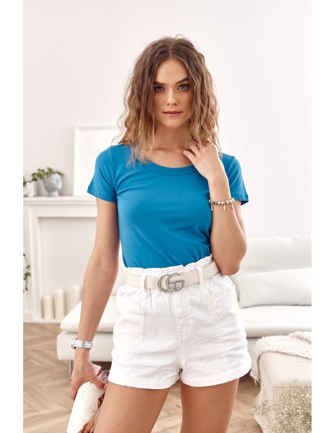 Kurze Shorts mit Bündchen, weiß 2011 - Online-Shop - Boutique